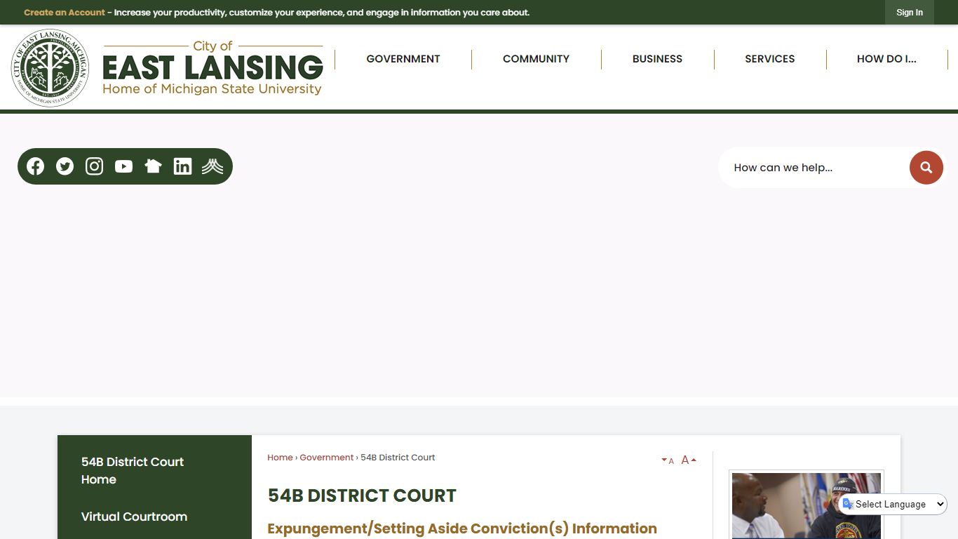 54B District Court | East Lansing, MI - Official Website